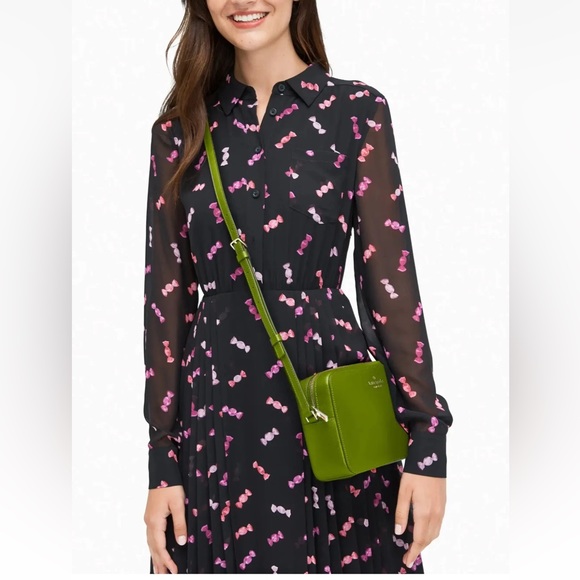 New Kate Spade Harper Crossbody bag Leather Kelp Forest - Picture 3 of 4